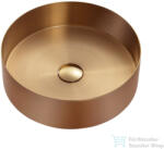 Wellis Marigold pultra ültethető rozsdamentes acél mosdó, szálcsiszolt rózsa arany WB00559 (WB00559)