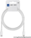 Blue Star USB-C - USB-C Kábel - 60W, 3A, 1 m, Fehér (PJ73-13-3 ECO) (5903396364419)