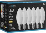 Mexen Nova 6x LED izzó E14, C37, 8W, Meleg - 3000K, 840 lm - L102-E14-0830-01x06 (L102-E14-0830-01x06)