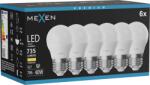 Mexen Nova 6x LED izzó E27, G45, 7W, Meleg - 3000K, 735 lm - L101-E27-0730-01x06 (L101-E27-0730-01x06)