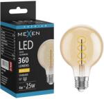 Mexen Vintis LED spirális filament izzó E27, G80, 4W, Meleg - 2700K, 360 lm, borostyán - L165-E27-0427-50 (L165-E27-0427-50)