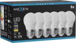 Mexen Nova 6x LED-izzó E27, G45, 1W, Meleg - 3000K, 105 lm - L101-E27-0130-01x06 (L101-E27-0130-01x06)