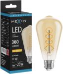 Mexen Vintis LED filament spirál izzó E27, ST64, 4W, Meleg - 2200K, 360 lm, borostyánsárga - L162-E27-0422-50 (L162-E27-0422-50)