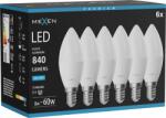Mexen Nova 6x LED izzó E14, C37, 8W, Hideg - 6500K, 840 lm - L102-E14-0865-01x06 (L102-E14-0865-01x06)