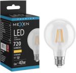 Mexen Vintis LED izzólámpa filament E27, G80, 6W, Meleg - 2700K, 720 lm, átlátszó - L155-E27-0627-00 (L155-E27-0627-00)