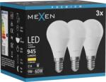 Mexen Nova 3x LED izzó E14, G45, 9W, Meleg - 3000K, 945 lm - L101-E14-0930-01x03 (L101-E14-0930-01x03)