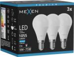 Mexen Nova 3x LED izzó E14, G45, 10W, Hideg - 6500K, 1055 lm - L101-E14-1065-01x03 (L101-E14-1065-01x03)