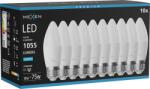 Mexen Nova 10x LED Izzó E27, C37, 10W, Hideg - 6500K, 1055 lm - L102-E27-1065-01x10 (L102-E27-1065-01x10)
