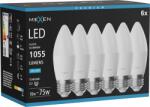 Mexen Nova 6x LED izzó E27, C37, 10W, Hideg - 6500K, 1055 lm - L102-E27-1065-01x06 (L102-E27-1065-01x06)