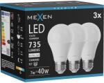Mexen Nova 3x LED izzó E27, A60, 7W, Semleges - 4000K, 735 lm - L100-E27-0740-01x03 (L100-E27-0740-01x03)