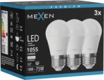 Mexen Nova 3x LED izzó E27, G45, 10W, Semleges - 4000K, 1055 lm - L101-E27-1040-01x03 (L101-E27-1040-01x03)