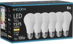 Mexen Nova 6x LED izzó E27, A60, 15W, Meleg - 3000K, 1575 lm - L100-E27-1530-01x06 (L100-E27-1530-01x06)