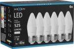 Mexen Nova 6x LED izzó E27, C37, 5W, Semleges - 4000K, 525 lm - L102-E27-0540-01x06 (L102-E27-0540-01x06)