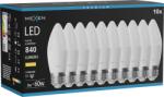 Mexen Nova 10x LED izzó E27, C37, 8W, Meleg - 3000K, 840 lm - L102-E27-0830-01x10 (L102-E27-0830-01x10)