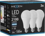 Mexen Nova 3x LED izzó E27, A70, 20W, Hideg - 6500K, 2100 lm - L100-E27-2065-01x03 (L100-E27-2065-01x03)