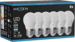 Mexen Nova 6x LED izzó E27, G45, 4W, Hideg - 6500K, 420 lm - L101-E27-0465-01x06 (L101-E27-0465-01x06)