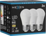 Mexen Nova 3x LED izzó E27, G45, 8W, Meleg - 3000K, 840 lm - L101-E27-0830-01x03 (L101-E27-0830-01x03)