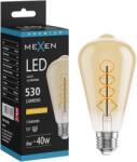 Mexen Vintis LED szálas spirál izzó E27, ST64, 6W, Meleg - 2700K, 530 lm, borostyán - L162-E27-0627-50 (L162-E27-0627-50)