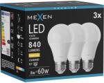 Mexen Nova 3x LED izzó E27, A60, 8W, Meleg - 3000K, 840 lm - L100-E27-0830-01x03 (L100-E27-0830-01x03)