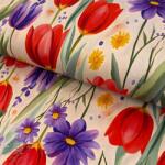  Jersey VISCOSE LYCRA HEAVY Tulips design A