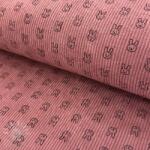  Kordbársony STRETCH Little bunny old pink