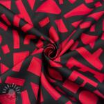  Pamutvászon SATIN Geometric dark red