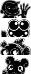 4 Decor Sticker auto - Animale haioase (pachet)