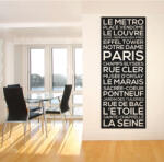 4 Decor Sticker Actractii turistice din Paris - beestick-deco - 77,99 RON
