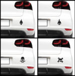 4 Decor Sticker auto - Cranii 2 (pachet)