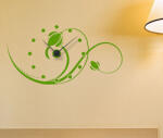 4 Decor Sticker Ceas de Perete Floare pe Val