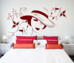 4 Decor Sticker Doamna cu Palarie - beestick-deco - 161,00 RON