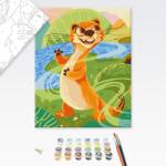 Brushme Festés szám szerint gyerekeknek vidám menyét - 30x40