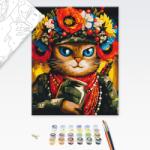 Brushme Festés szám szerint merész macska koszorúval - 40x50