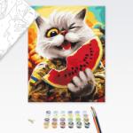 Brushme Festés szám szerint merész macska dinnyével - 40x50