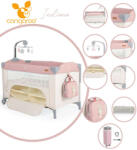 Cangaroo Indiana 2 szintes utazóágy tároló rekesz, kistáska 14kg pink - pepita