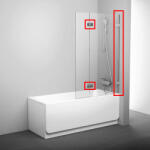 RAVAK BVS2 100 B SET jobbos króm ( D01000A071 ) (D01000A071)