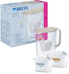 BRITA Style Essential +2 Maxtra Pro szűrő (Hard Water és Pure Performance), homokszínű