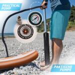 Physionics Paddleboard Bastet cu fereastră, 366x80x15 cm, 180 kg, roz a (SUP06-rg)