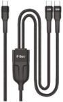 Ttec Кабел ttec - AlumiCable Duo, 100W, USB-C/USB-C, черен (8694470827322)