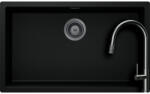 SCHOCK Set chiuveta bucatarie Schock Kaia N-100XL 756 x 456 mm Cristadur Puro, negru intens cu parti vizibile si baterie bucatarie Schock Talia Gunmetal, antracit, cap extractibil (SETKN100XLPUTEGUB)