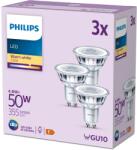 Philips Classic GU10, 50 W, meleg fehér, 3 darab