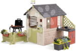 Smoby Căsuță cu grătar în grădină Nature Playhouse&Kitchen Life Smoby cu bucătărie extensibilă, cu filtru UV de la 24 luni (SM810306-H) Casuta pentru copii