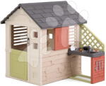 Smoby Căsuță cu sonerie Nature Playhouse&Kitchen Life Smoby cu bucătărie extensibilă și filtru UV, de la 24 luni (SM810306-A) Casuta pentru copii