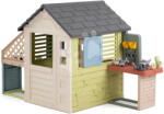 Smoby Căsuță cu atelier de meșteșuguri Pretty Playhouse&Kitchen Life Smoby cu bucătărie extensibilă, cu filtru UV, de la 24 luni (SM810305-Q) Casuta pentru copii