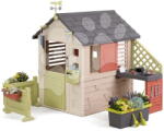 Smoby Căsuță cu stație meteo Nature Playhouse&Kitchen Life Smoby cu bucătărie extensibilă cu filtru UV de la 24 luni (SM810306-G) Casuta pentru copii