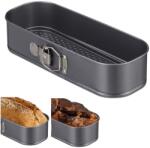 Relaxdays Tava pentru copt Relaxdays, Kastenform, 31 x 12 cm, antiaderenta, gri (10027917)
