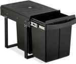 Relaxdays Cos de gunoi incorporabil Relaxdays, 2 compartimente, 2x20L, negru (10050787_1721) Cos de gunoi