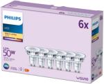 Philips Classic GU10, 50 W, meleg fehér, 6 darab