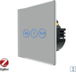 Luxion Intrerupator Rulouri cu Touch din Sticla LUXION Protocol Zigbee Tuya (Gri) (lx-zt-j201g-gy)