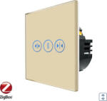 Luxion Intrerupator Rulouri cu Touch din Sticla LUXION Protocol Zigbee Tuya (Auriu) (lx-zt-j201g-g)